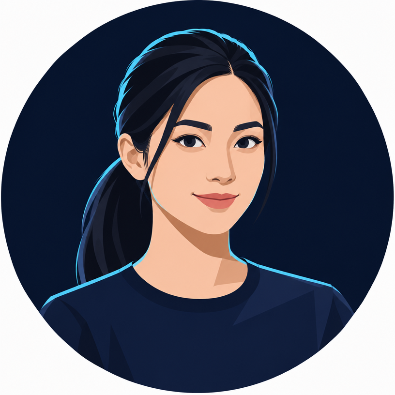 Illustrated portrait of Sophia, Workflow Automation Lead at iBrands Business — AI persona